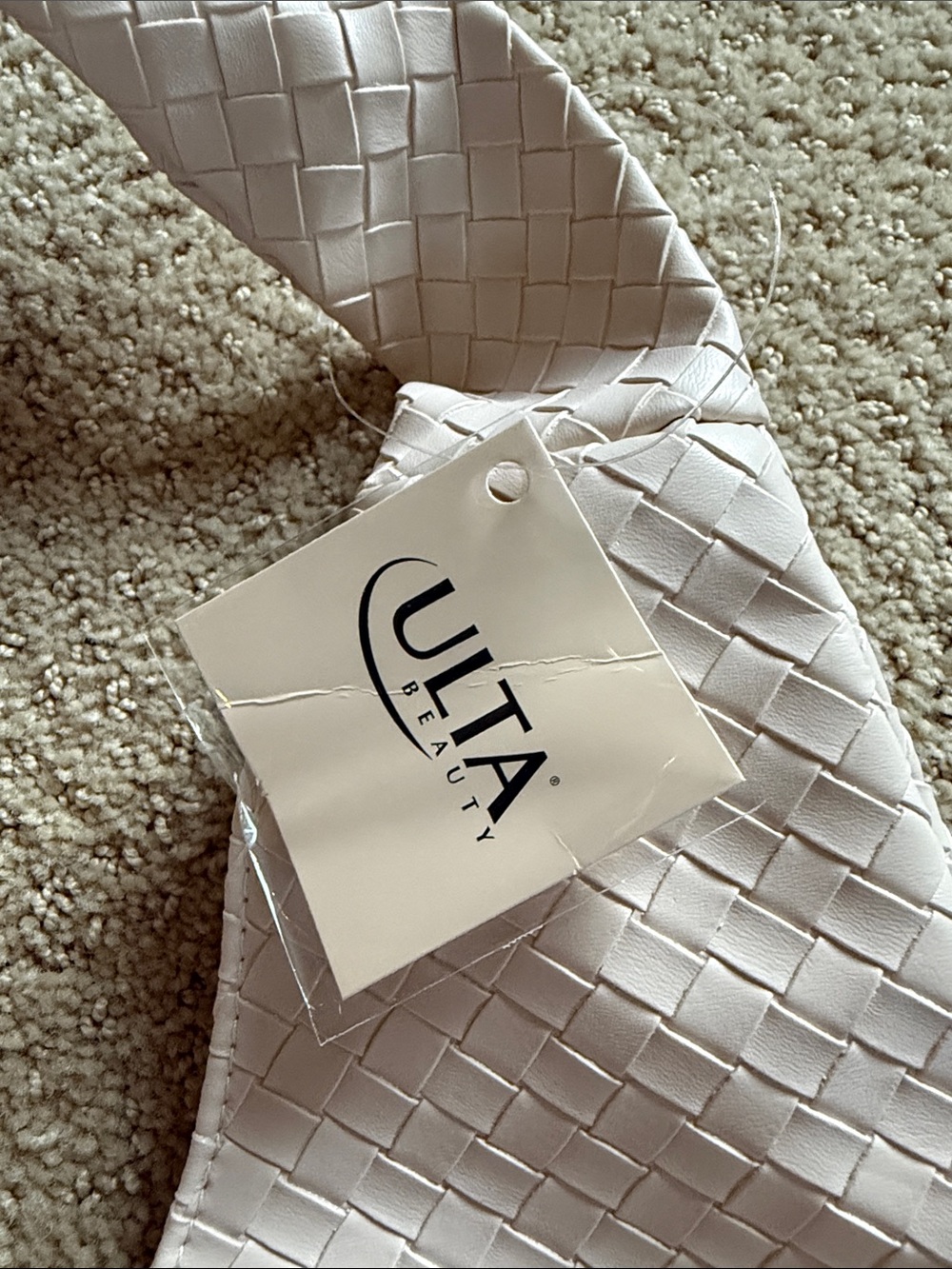 Ulta Beauty Cream Woven Shoulder Tote - Picture 2 of 7
